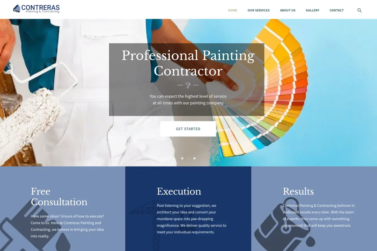 Contreras Painting And Contracting — Website design & build