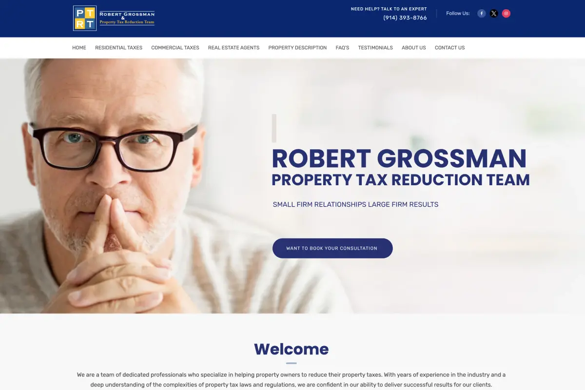 Property Tax Reduction — Lead-gen website