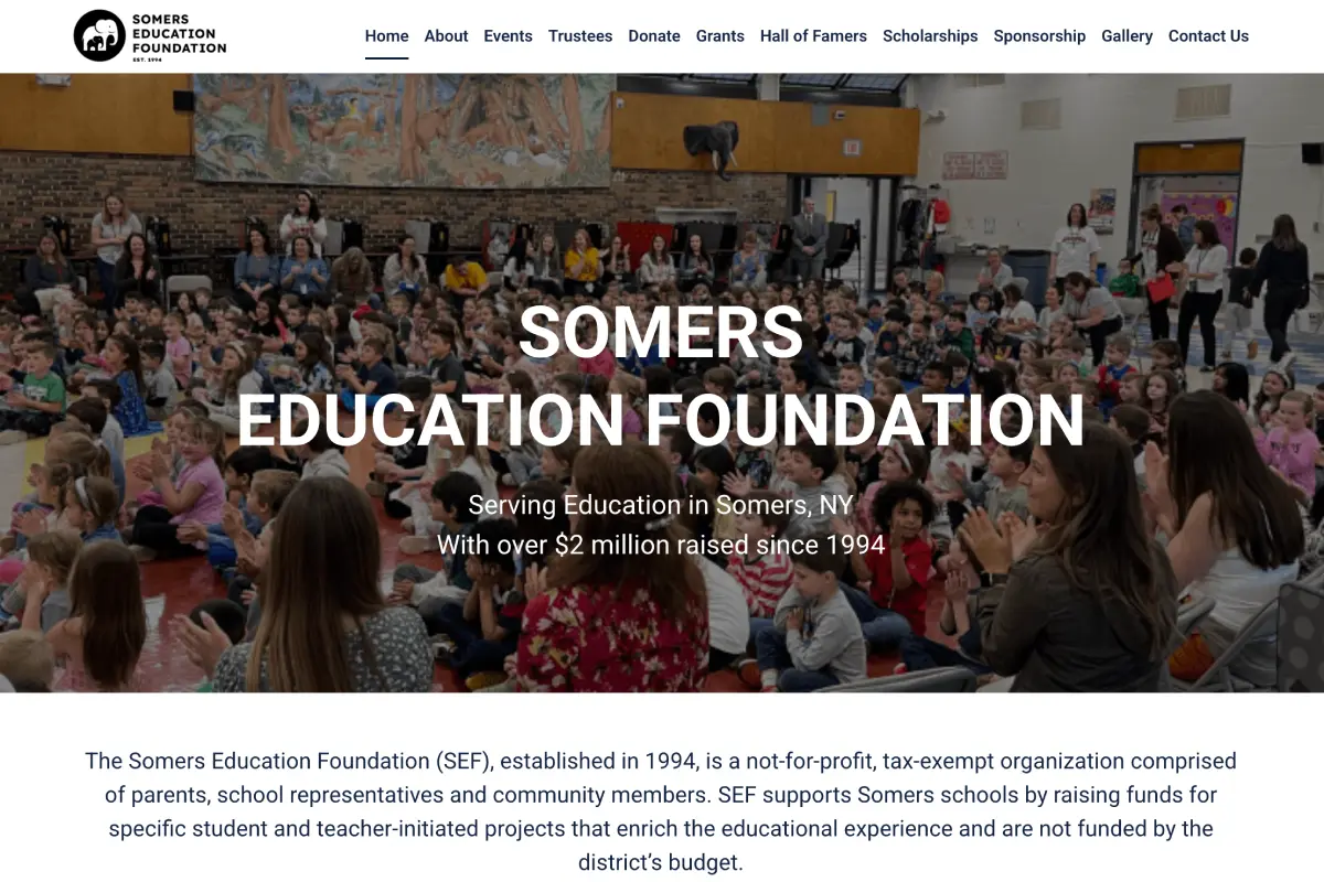Somers Education Foundation — Website & donation UX