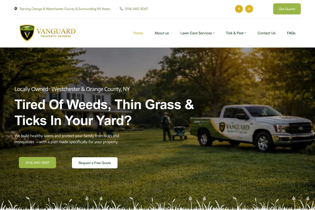 Vanguard Property Defense — Website design & build