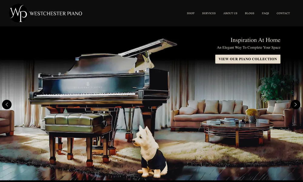 Westchester Piano — Showroom website